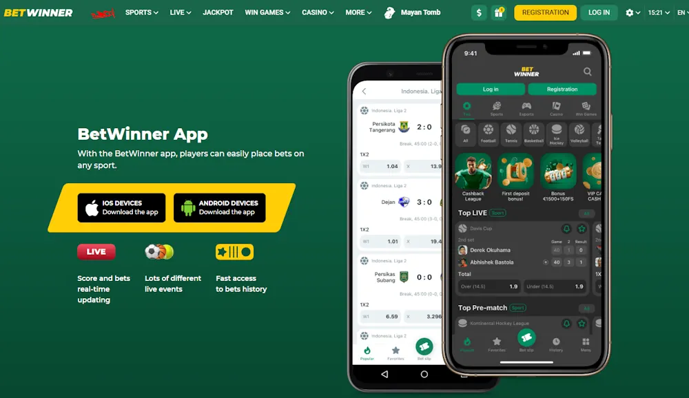 Betwinner App Screenshot